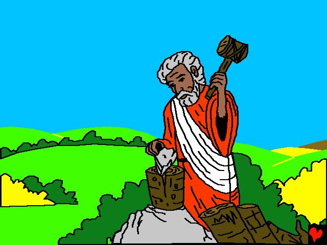 Sebelum pergi, Abraham membelah kayu untuk membakar
