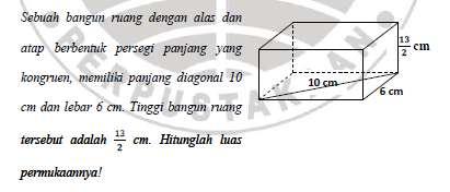 4 Berdasarkan 142 jawaban siswa ternyata hanya 60 siswa yang mampu menyelesaikan luas permukaan prisma dengan benar.
