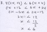 61 3. Penentuan nilai x dari sistem pertidaksamaan linear Soal mengenai nilai x dari pertidaksamaan linear diberikan secara simbolik, Adapun soal yang diberikan terdapat 2 no soal