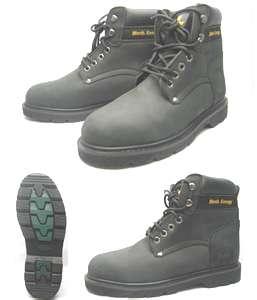 Sepatu pelindung (safety shoes) Seperti sepatu biasa, tapi dari bahan kulit dilapisi metal dengan sol dari karet tebal dan kuat.
