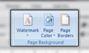 Ribbon/Group Page Background 1 2 3 1. Watermark: untuk memberikan efek tanda air di belakang teks. 2. Page Color: untuk mengatur warna latar halaman.