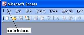 c. Klik ganda icon kontrol menu ( )yang berada pada pojok kiri atas dari