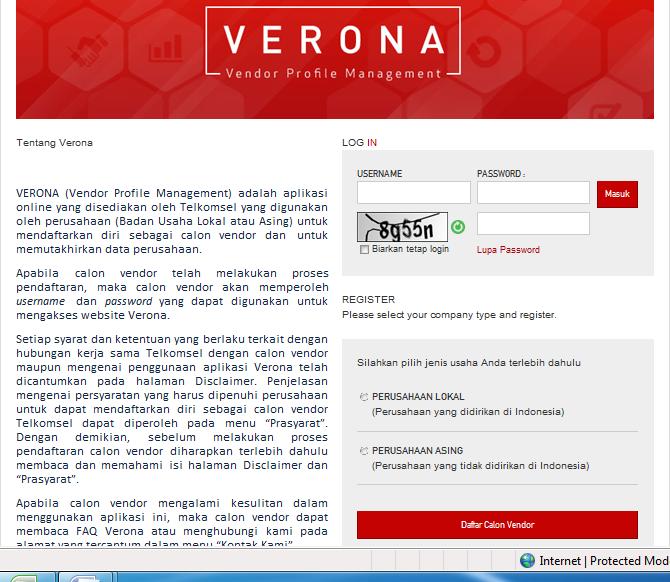 id untuk mengaktifkan username Verona dengan mengklik tautan yang