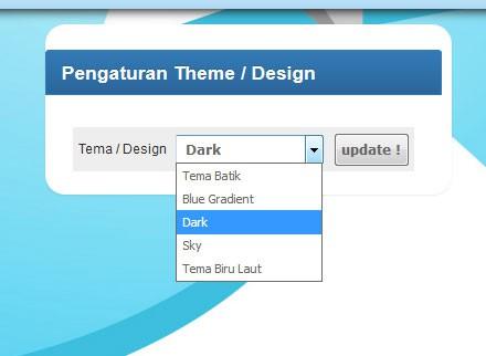 BAB 5. TEMA Untuk mengganti tema warna display FIDS, klik menu tema. Maka akan muncul halaman untuk mengganti tema.