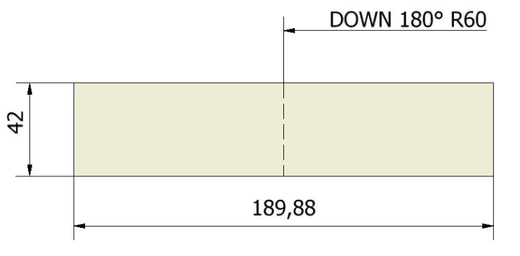 11 2) Casing transmisi bagian bawah Casing transmisi bagian bawah mempunyai ukuran 189,88 x 40 x 1 mm. Lihat gambar 2.10 