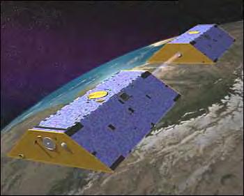 SATELIT GRACE Teknik dari GRACE ini yaitu mendeteksi perubahan gaya berat bumi dengan cara memonitor perubahan jarak yang terjadi antara pasangan 2 satelit pada orbitnya.