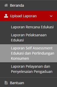 Klik menu Laporan Self Assessment EPK 3. Klik menu Pilihan 4.