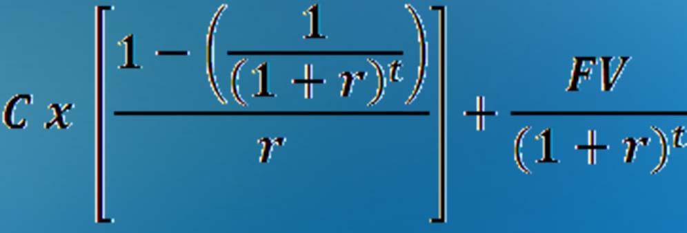 Formula yang Harus Diketahui NILAI / HARGA OBLIGASI C =