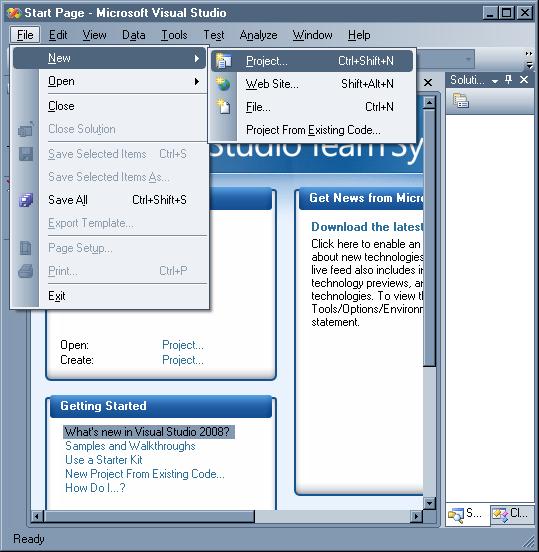Visual Studio 2008 Memulai Project : File