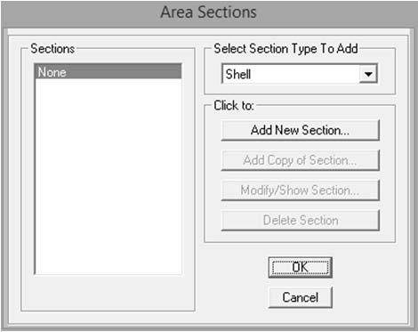 124 Pelayanan Komputer Teknik Sipil B. Mendefinisikan Area SAP menyediakan area section default dengan nama area section (disingkat asec1).