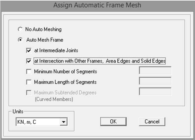 62 Pelayanan Komputer Teknik Sipil 3.2.2 Menggunakan Auto Frame Mesh Batang memanjang digambar sebagai batang yang utuh.