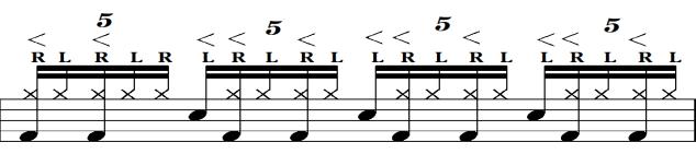 bagian C birama 18. Dan bagian G pola ritme sama dengan pola ritme bagian D birama 30.