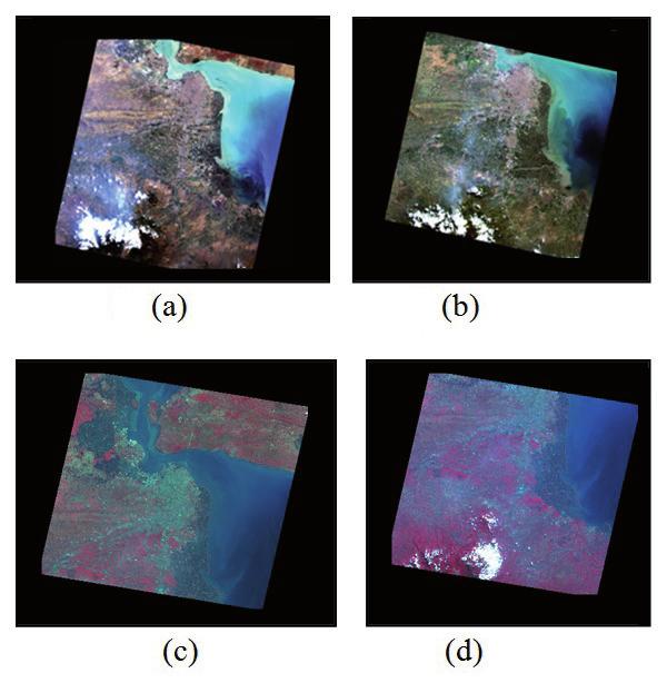 satelit ALOS/AVNIR-2 6-10-2006 dan 11-7-2008 serta SPOT-4 21-7-2009. Citra satelit Landsat Ortho. Peta RBI area Surabaya dan Sidoarjo. Data pengukuran sampel air laut. Gambar 1.