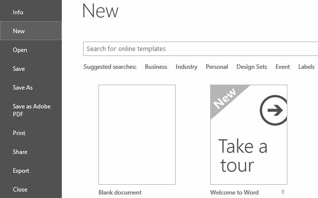 3. Apabila Anda ingin membuat dokumen yang baru lagi, maka Anda dapat klik Tab File > New.