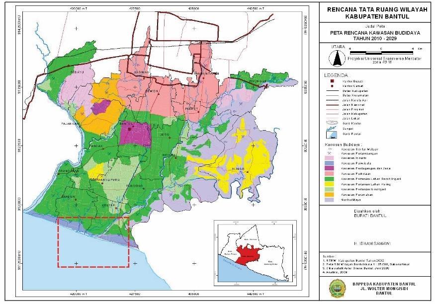 2 Peta Lokasi Tapak Sumber : Tracing penulis dari peta RTRW Kawasan Budi Daya Gambar 3.