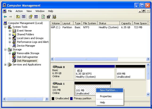 f) Pada menu "Completing the Initialize and Convert Disk Wizard", click Finish.
