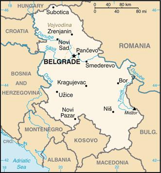 PETA NEGARA SERBIA Negara-negara tetangga Republik Serbia Utara : Hongaria Timur : Romania, Bulgaria
