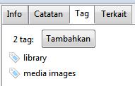 Tag yang dibuat ini akan membantu memfilter koleksi dokumen sehingga memudahkan dalam pencarian.