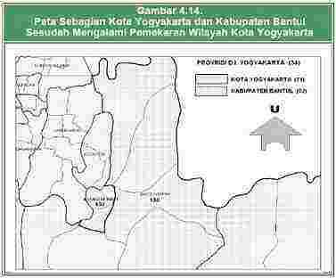 02.130.003, seperti ditunjukkan pada gambar 4.13. Kemudian dibentuk kecamatan baru di Kota Yogyakarta dari kedua desa di Kecamatan Banguntapan, Kabupaten Bantul tersebut dengan nama Kecamatan Kotagede Baru.