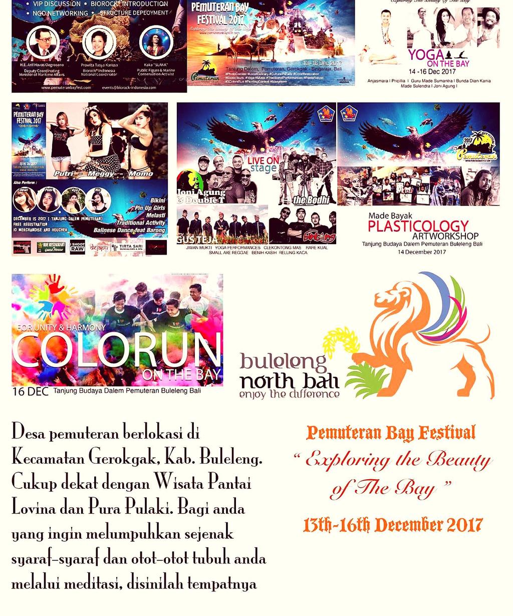 COMING SOON PEMUTERAN BAY FESTIVAL 2017 13TH - 16TH DECEMBER 2017