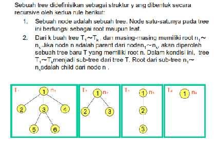 Ordered Tree 1. Antar sibling terdapat urutan usia Node yang paling kiri berusia paling tua (sulung), sedangkan node yang paling kanan berusia paling muda (bungsu) 2.