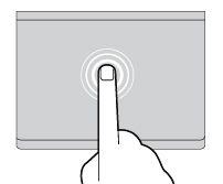Ketuk Ketuk di mana pun pada trackpad dengan satu jari untuk memilih atau membuka