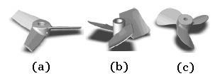 Secara umum, terdapat tiga jenis pengaduk yang biasa digunakan secara umum, yaitu pengaduk baling baling (propeller), pengaduk turbin (turbine), pengaduk dayung (paddle) dan pengaduk helical ribbon.