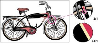 Gambar di atas disebut gambar vektor karena tersusun dari garis -garis vektor yang membentuk sebuah sepeda.