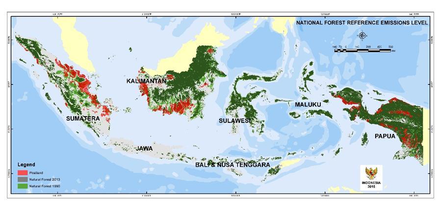 -2- Keterangan: Peta FREL (Forest Reference Emission Level) Nasional, dengan luasan 113,2 juta hektar.