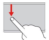 Perkecil dua jari Letakkan dua jari di trackpad, lalu rapatkan untuk memperkecil.