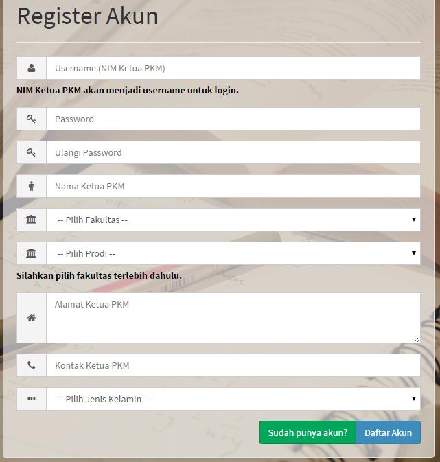 Register Akun Sebelum Anda mulai mengisinya, berikut adalah catatan penting dalam membuat akun PKM UNY ID!. 1.