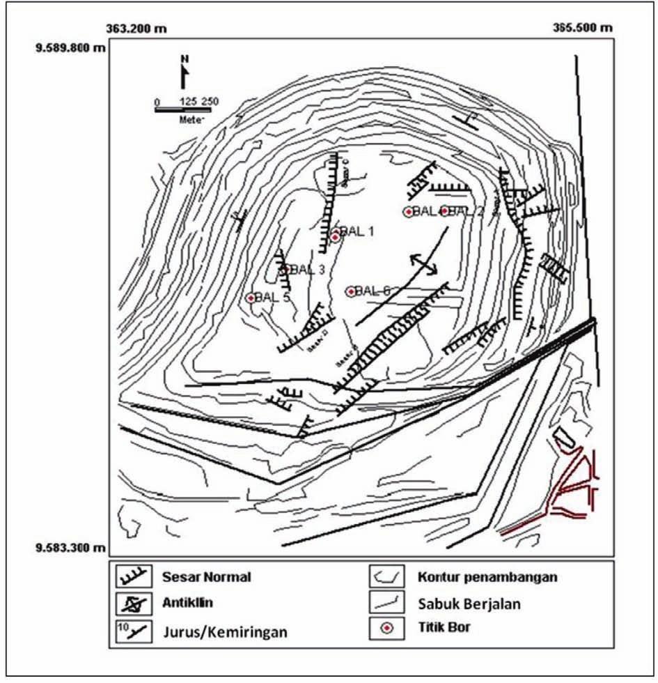 Pengaruh Struktur Geologi terhadap Kualitas Batubara Lapisan D... Silti Salinita dan Asep Bahtiar Gambar 4.