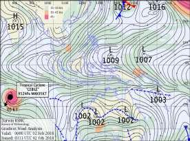 11 27 Januari s/d 5 Februari 2018 dengan tekanan minimum 944 mb dan kecepatan maksimum 100 knot, siklon ini aktif di Samudera Hindia dan bergerak ke Barat Daya, dan punah di wilayah yang sama.