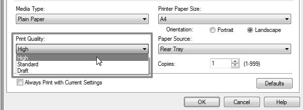 tinggi. Gambar 18.22 Memilih kualitas cetak 4. Setelah melakukan pengaturan, silahkan pilih tombol OK untuk menyimpan pengaturan dan lakukan uji coba dengan mencetak laporan tersebut.