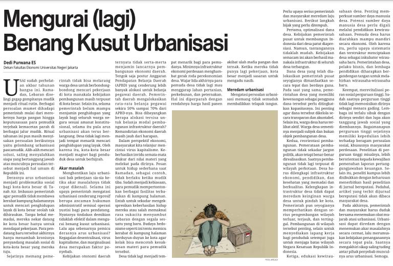 Judul Mengurai (lagi) Benang Kusut Tanggal Media Koran Media Indonesia (halaman 6)