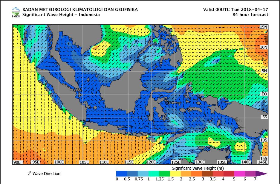 Selasa, 17 April 2018 Perairan Aceh - Sabang, Perairan P.Simeulue Meulaboh, Perairan Kep.Nias dan Sibolga, Perairan Sumatera Barat dan Kep.