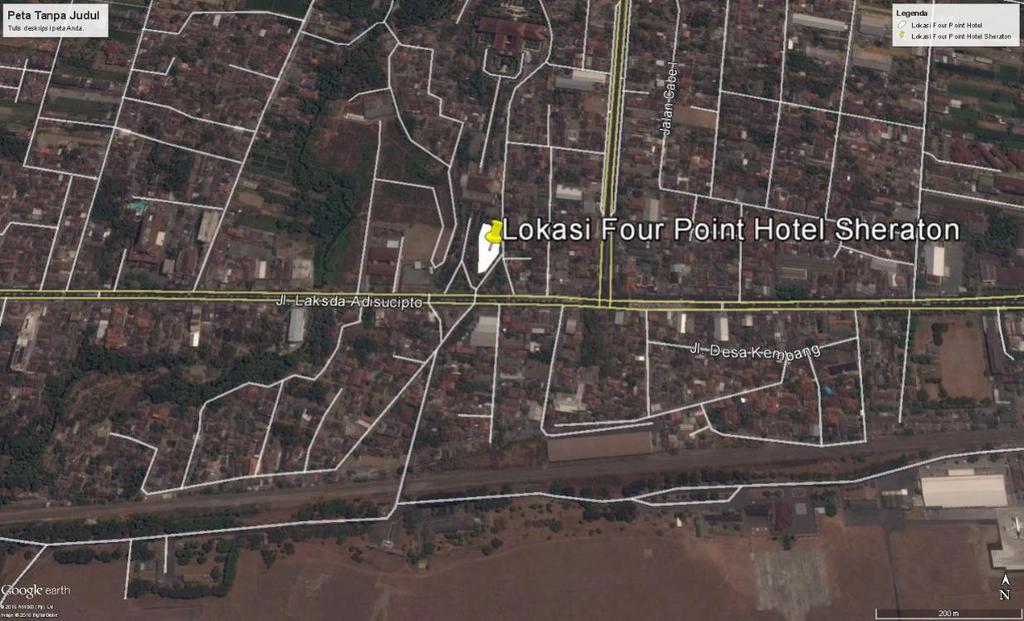 Kerangka Penelitian Lokasi penelitian Lokasi pembangunan Hotel Sheraton Mustika Yogyakarta berada di Jl. Laksada Adisucipto KM 8,7 (No.