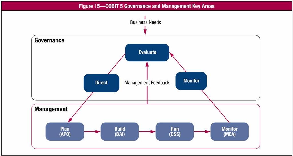 16 5. Culture, ethic, and behavior Information Service, infrastructure and application People skill and competencies Separating Governance From Management COBIT 5 memiliki process reference model