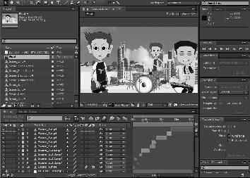 Pada tahapan ini editor akan memulai pengerjaan dengan software adobe after effects cs6 untuk penggabungan serta menginputkan sound kedalam semua bagian video.