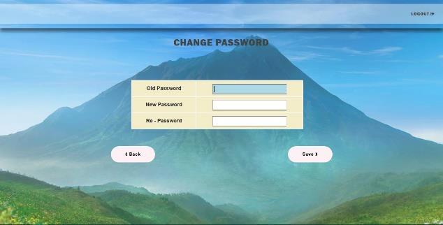 Halaman ini berfungsi untuk melakukan pengubahan password pada pengguna Gambar 35. Menu Input Gambar 35 menunjukkan implementasi interface sistem pada bagian menu input.