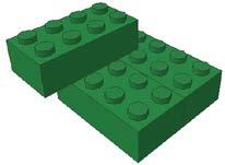 10 Tiap buah yang belum matang terdiri dari 8 2x4 LEGO bricks hijau, 1 2x2 LEGO brick hitam, dan 1 2x2 LEGO brick hijau. 2 Buah yang belum matang diperlukan.