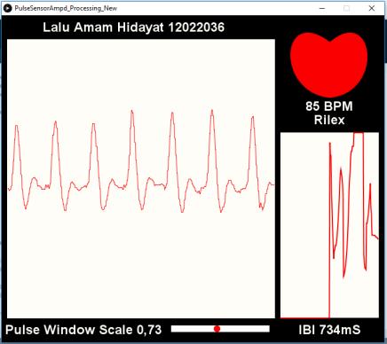 Rata rata detak jantung ujung jari = Jumlah detak jantungujung jari Jumlah percobaan Maka: Rata rata detak jantung ujung jari 333 = 66,6 5 BPM Sedangkan rata-rata pehitungan detak jantung daun