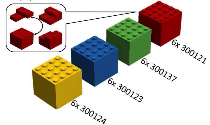 1.3. Obyek Tantangan Catatan : kubus yang mungkin diperlukan maksimal 4 merah, 7 hijau, 5 biru