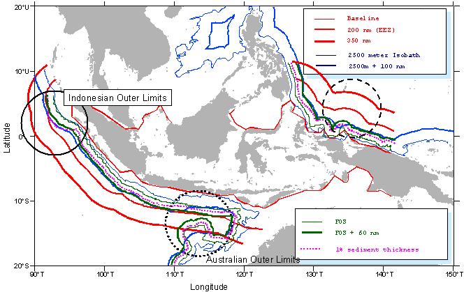 Tenggara, maka yang terakhir dilakukan survei batas Landas Kontinen Ekstensi di utara Papua pada 7-22 Desember 2007 dengan menitikberatkan pada misi survei batimetri, dan tanggal 25 April-8 Mei 2009