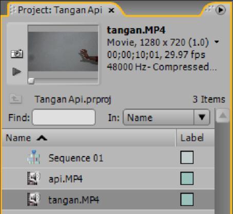 Membuat Effect Animasi Tangan Api. 1. Buka Project baru pada Adobe Premiere. 2.