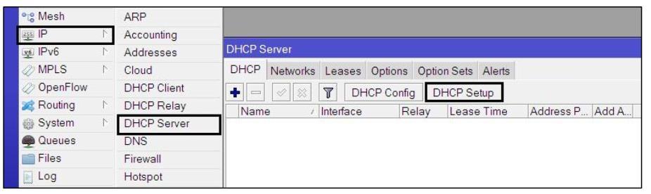 untuk mengkonfigurasi DHCP Server : 1.