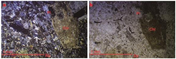 sebagai ubahan dari mineral plagioklas. Gambar 11.