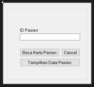 Tampilan Form Data Master User, Data Master Pasien dan Form Baca Kartu Pasien Gambar 7.