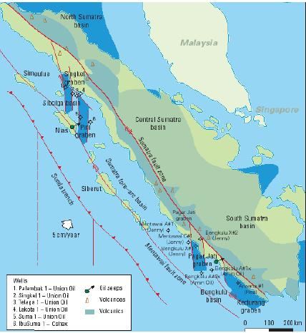 I. PENDAHULUAN Pulau Sumatera dan sekitarnya memiliki pola tektonik yang unik, di sebelah barat Sumatera membentang daerah zona subduksi yang sejajar dengan garis pantai Sumatera, di darat membentang