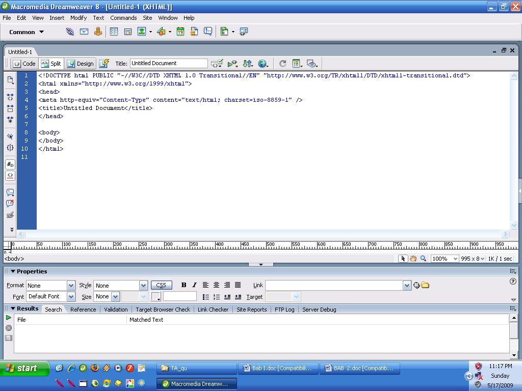 2.8 Membuka Program Aplikasi Membuka program Macromedia Dreamweaver 8 tidak berbeda dengan membuka program Windows lainnya, yaitu Start - All Programs Macromedia
